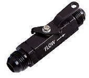 Aeroflow AF1000-16BLK Shut Off Valve -16AN Black Billet Body with -16ORB Port S
