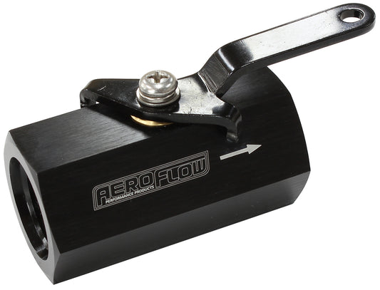 Aeroflow AF1001-10BLK Shut Off Valve -10ORB Black Female -10ORB Port S