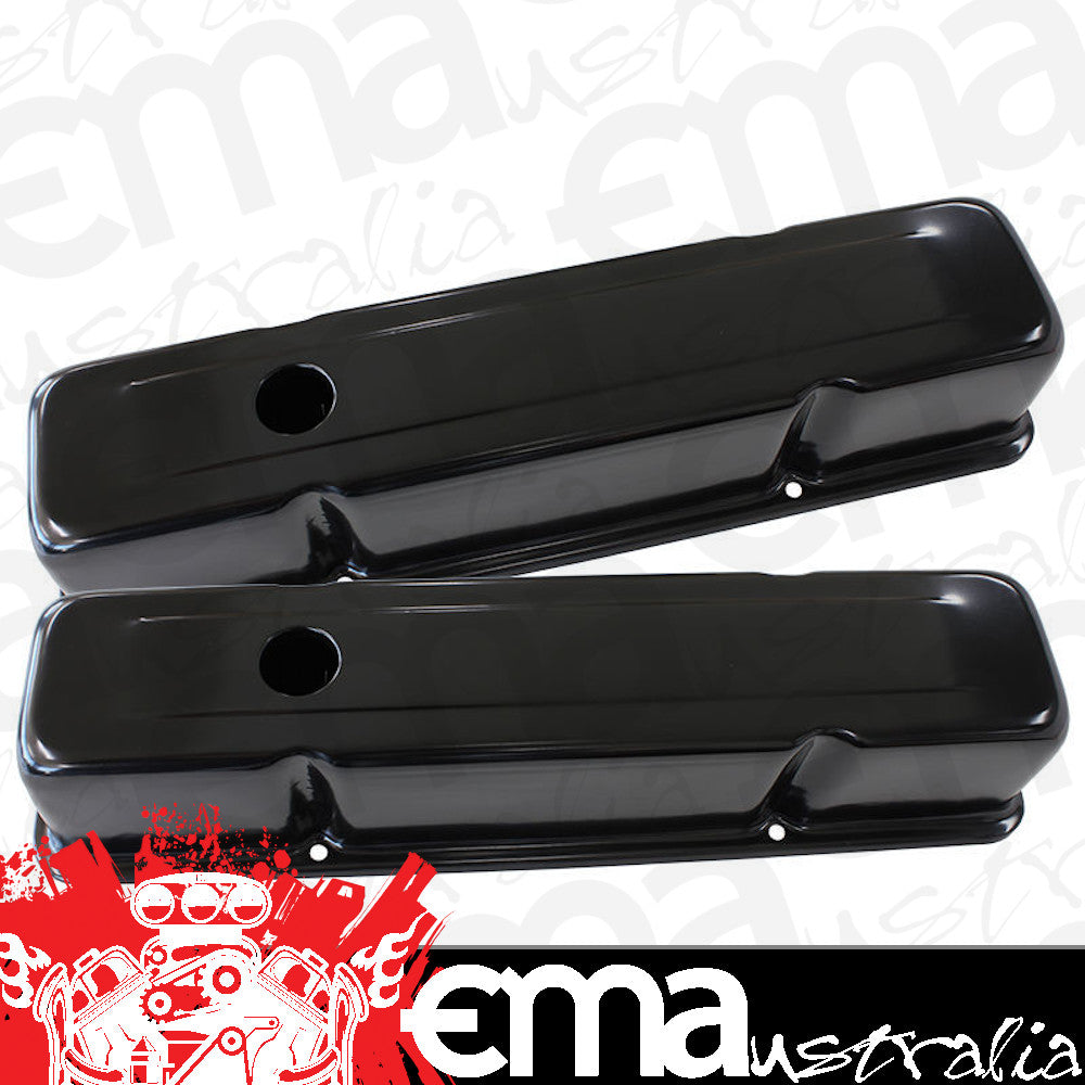 Aeroflow AF1822-5050 Chev 283-350 SBC Valve Cover Tall Black without Logo