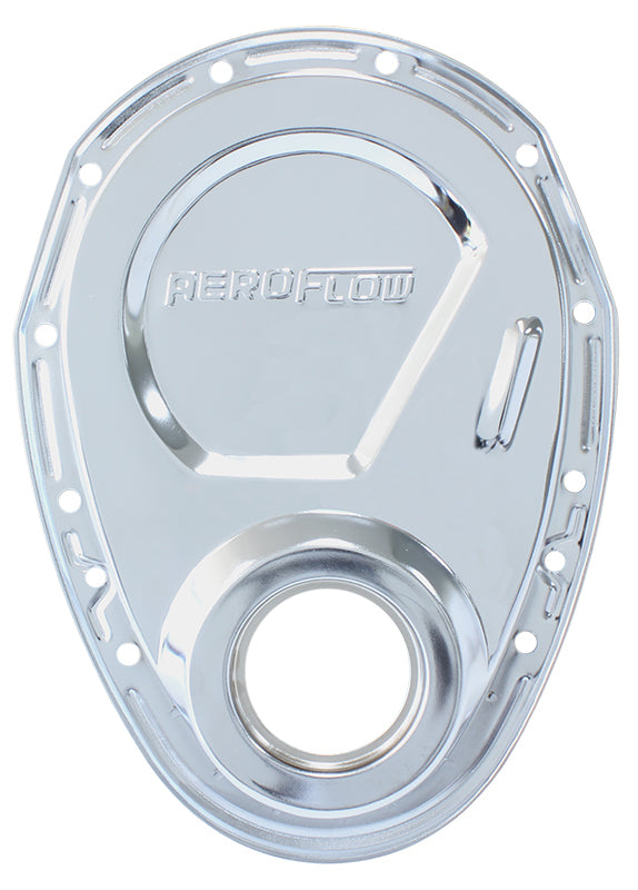 Aeroflow AF1827-2000 Sb Chev Timing Cover Chrome Steel Inc Gaskets & Seals SBC Aeroflow 1827-2000
