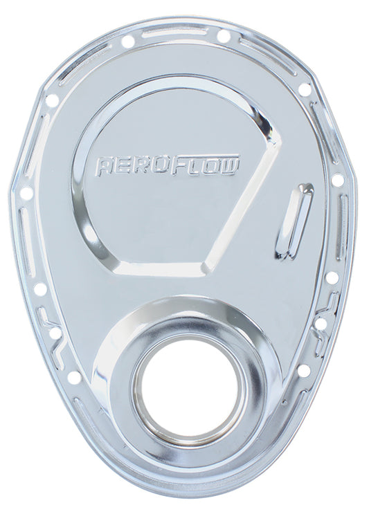Aeroflow AF1827-2000 Sb Chev Timing Cover Chrome Steel Inc Gaskets & Seals SBC Aeroflow 1827-2000