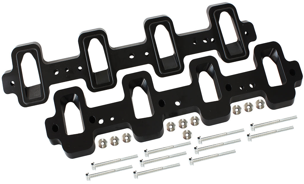 Aeroflow AF1850-1007 GM LS Intake Adapters Rectanglto Cathedral LSA Charger Retr