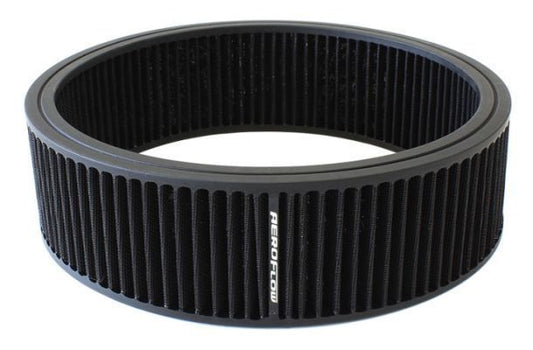 Universal Round Air Filter 9" x 4" Washable Cotton Element Aeroflow Performance Products AF2041-3640