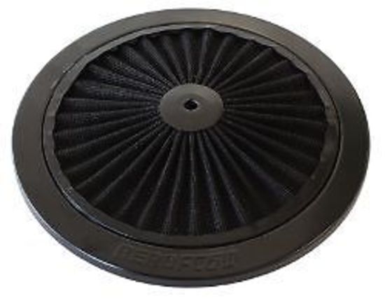 Aeroflow AF2251-0901 9" Black Full Flow Top Plate Black Cotton Hi Flow & Filtrat