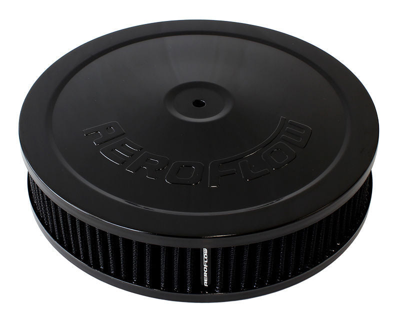 Aeroflow AF2251-1110 9" x 2" Air Cleaner Assembly 5-1/8" Neck Black Cotton