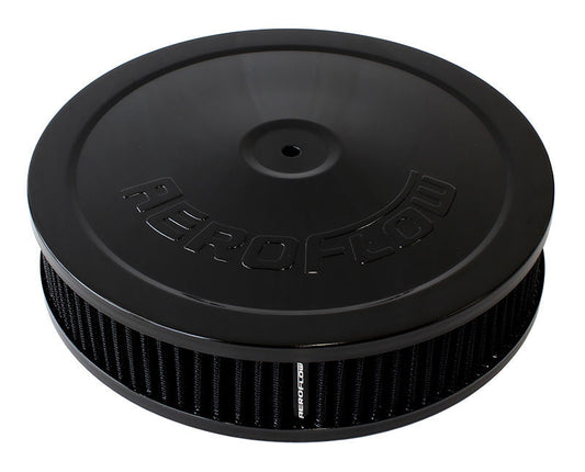 Aeroflow AF2251-1110 9" x 2" Air Cleaner Assembly 5-1/8" Neck Black Cotton