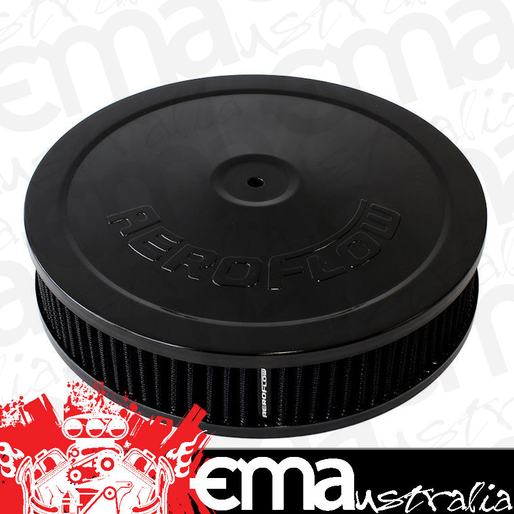 Aeroflow AF2251-1110 9" x 2" Air Cleaner Assembly 5-1/8" Neck Black Cotton