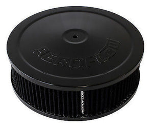 Aeroflow AF2251-1120 9" x 2-3/4" Air Cleaner Assembly 5-1/8" Neck Black Cotton