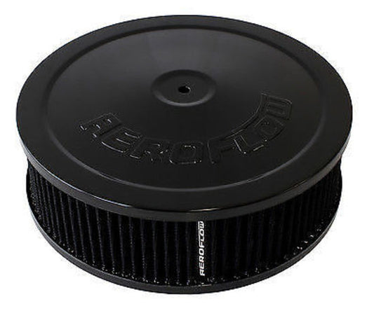 Aeroflow AF2251-1120 9" x 2-3/4" Air Cleaner Assembly 5-1/8" Neck Black Cotton