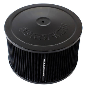 Aeroflow AF2251-1365 9" x 5" Air Cleaner Assembly 5-1/8" Neck Black Lid Cotton