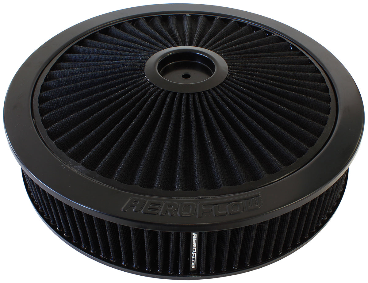 Aeroflow AF2251-3079 14" x 3" Full Flow Assembly 7-5/16" Flat Base Black