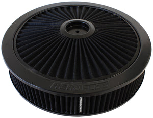 Aeroflow AF2251-3079 14" x 3" Full Flow Assembly 7-5/16" Flat Base Black