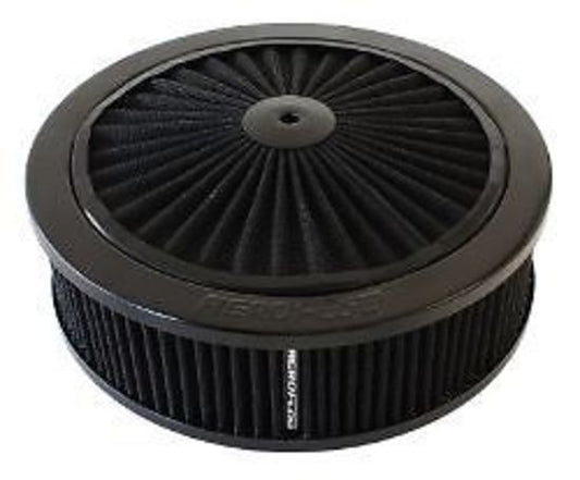Aeroflow AF2251-3150 9" x 2-3/4" Full Flow Assembl5-1/8" Neck Black Cotton
