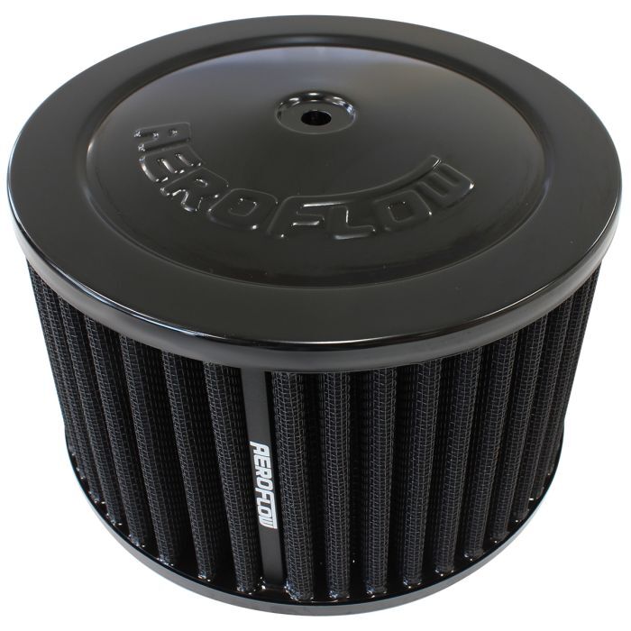 Aeroflow AF2251-3981 6-3/8" x 4" Air Filter Assembly, Black 5-1/8" Neck, Cotton Element