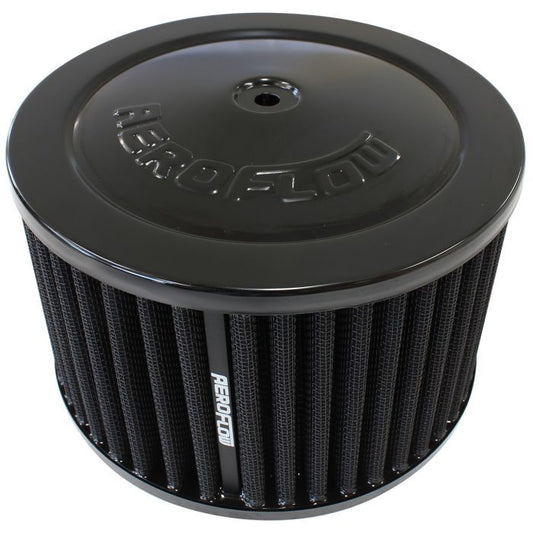 Aeroflow AF2251-3981 6-3/8" x 4" Air Filter Assembly, Black 5-1/8" Neck, Cotton Element
