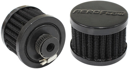 Aeroflow AF2271-1320 3/8" Universal Clamp On Filter 2" O.D 1-1/2" H Black Top