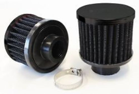 Aeroflow AF2271-1330 1/2" Universal Clamp On Filter 2" O.D 1-1/2" H Black Top