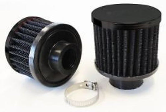 Aeroflow AF2271-1330 1/2" Universal Clamp On Filter 2" O.D 1-1/2" H Black Top