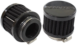 Aeroflow AF2271-1370 1" Universal Clamp On Filter 2" O.D 1-1/2" H Black Top