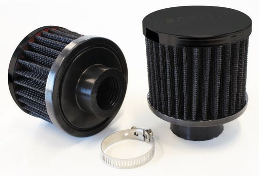 Aeroflow AF2271-1420 1" Universal Clamp On Filter 3" O.D 2-1/4" H Black Top