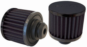 Aeroflow AF2271-1490 1-1/4" Push In Breather Filter3" O.D 2-1/2" H Black Top