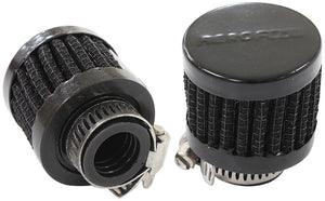 Aeroflow AF2271-2480 9/16" Universal Clamp On Filter 1-3/8" O.D 1-1/8" H Black Top