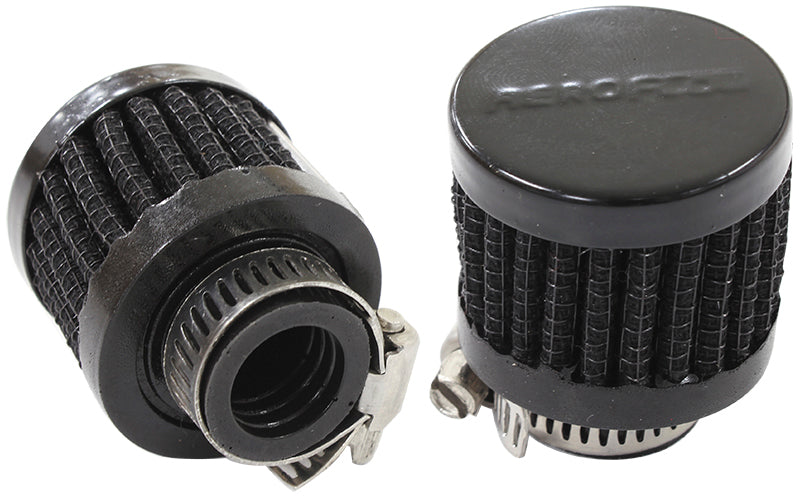 Aeroflow AF2271-2480 9/16" Universal Clamp On Filter 1-3/8" O.D 1-1/8" H Black Top