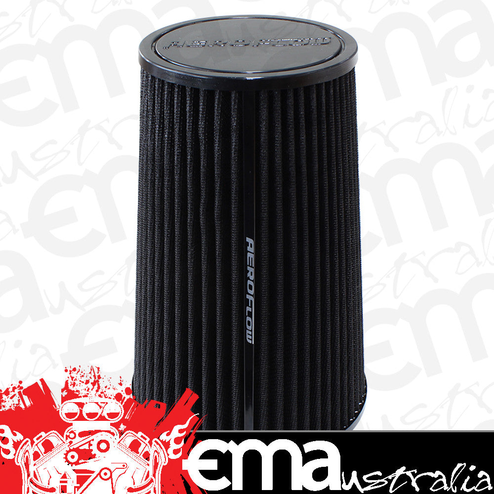 Aeroflow AF2711-0920 3-1/2 Clamp-On Tapered Filter 4.6-6.1 O.D 9.1 High Black