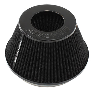 Aeroflow AF2711-1009 6" Clamp-On Tapered Filter 7.6 / 4.7" O.D 4" High Black