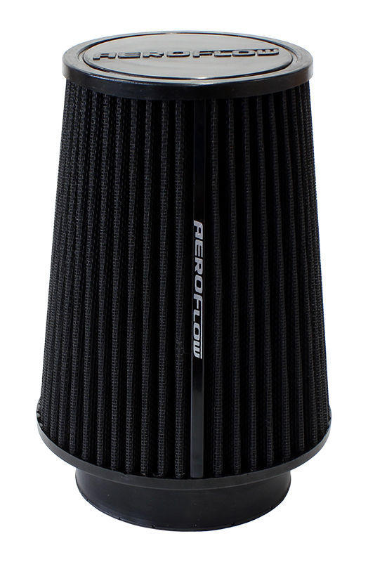 Aeroflow AF2711-1015 4" Clamp-On Round Filter 5.9 O.D 7.3 High Black Cotton