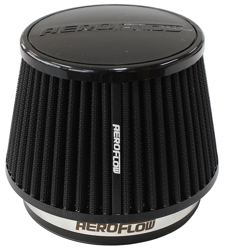 Aeroflow AF2711-5163 5" Clamp-On Tapered Filter 4.6-6.5 O.D 4.15 High Black