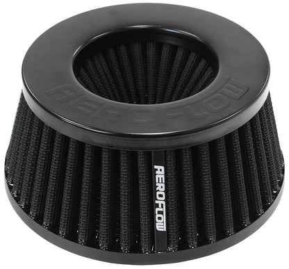 "3"" INVERTED TAPERED FILTER 5.25-6 O.D, 2.55"" HIGH BLACK Aeroflow - AF 2711-5288"