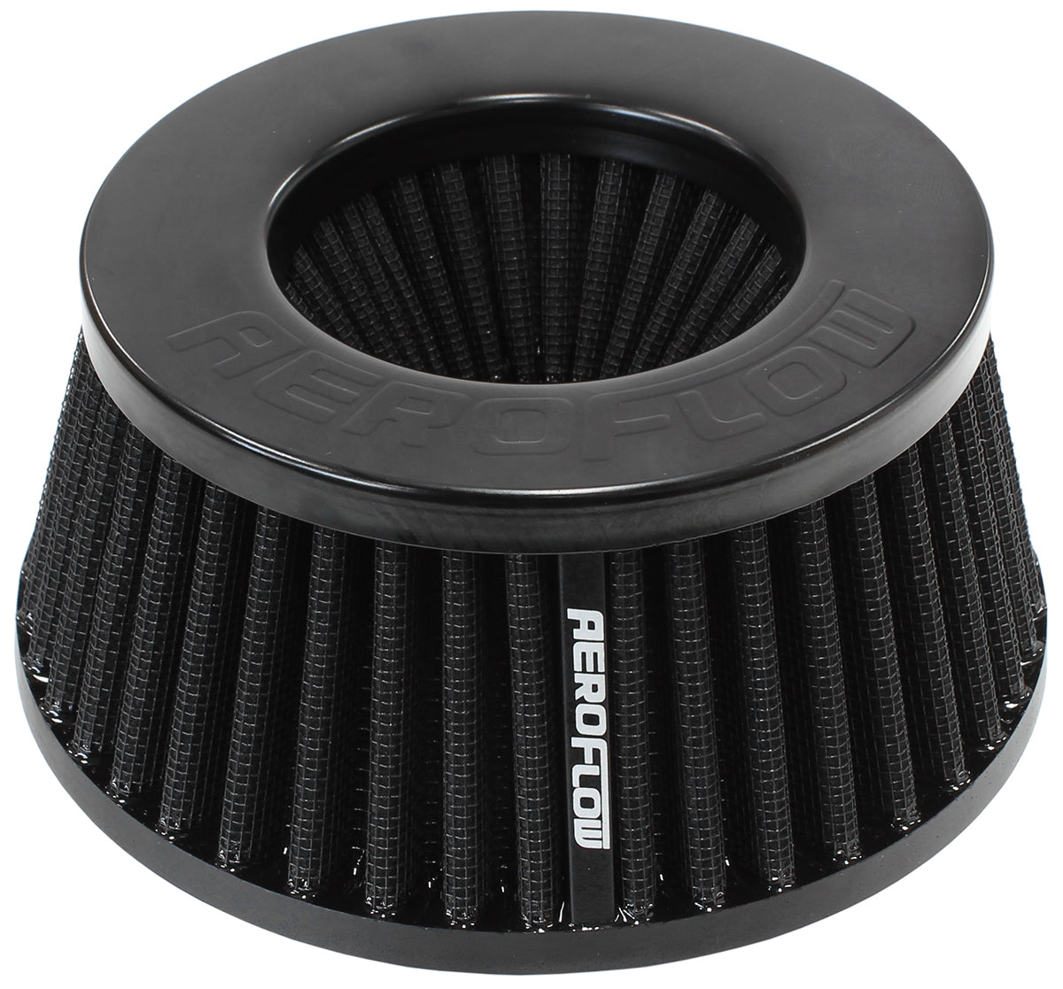 "3"" INVERTED TAPERED FILTER 5.25-6 O.D, 2.55"" HIGH BLACK Aeroflow - AF 2711-5288"