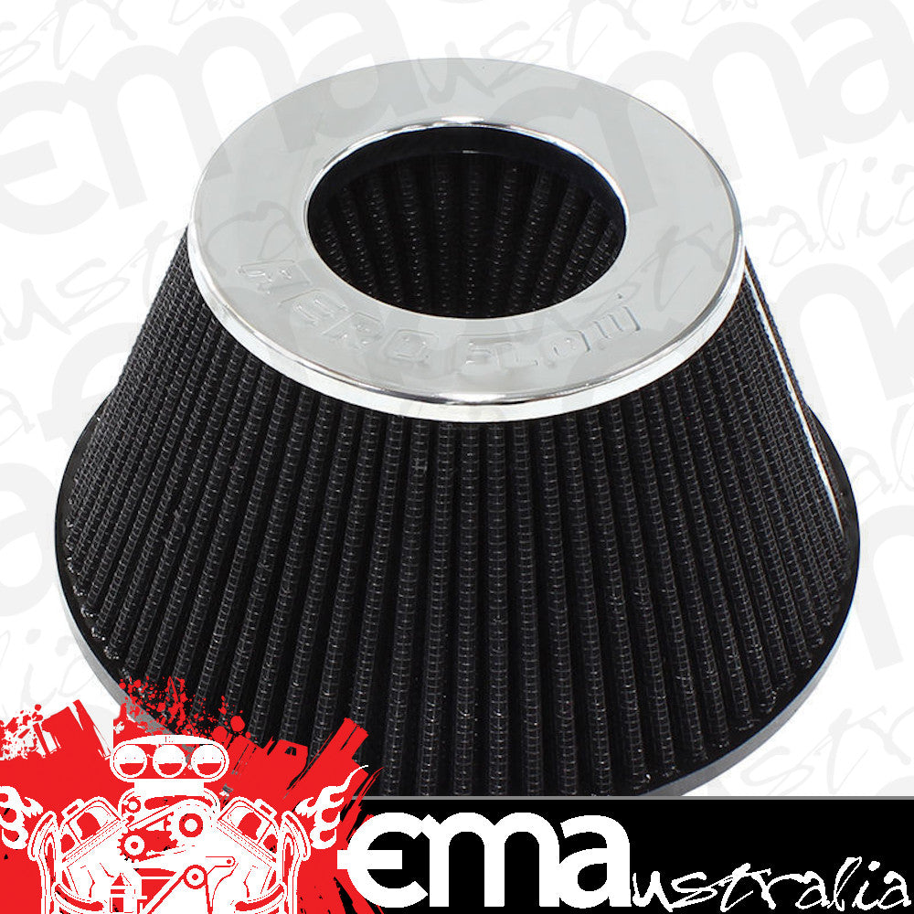 Aeroflow AF2811-1009 6" Clamp-On Tapered Filter 7.6 / 4.7" O.D 4" High Chrom