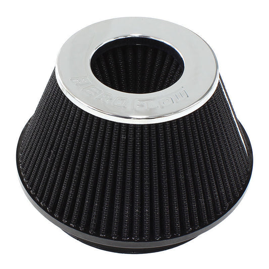 Aeroflow AF2811-1009 6" Clamp-On Tapered Filter 7.6 / 4.7" O.D 4" High Chrom