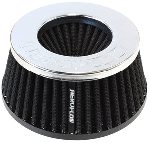 Universal Tapered 4" (102mm) Clamp-On Filter - Chrome Top (2.250 in (65 mm) H x 6 in (152 mm) Base OD x 5.250 in (133 mm) Top OD)