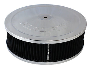 Aeroflow AF2851-1120 9" x 2-3/4" Air Cleaner Assembly 5-1/8" Neck Chrome Cotton