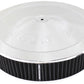 Aeroflow AF2851-1234 14" x 3" Air Cleaner Assembly 7-5/16" Flatbase Chrome Cotton