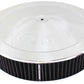 Aeroflow AF2851-1234 14" x 3" Air Cleaner Assembly 7-5/16" Flatbase Chrome Cotton