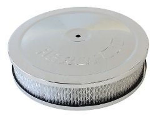 Aeroflow AF2856-1110 9" x 2" Air Cleaner Assembly 5-1/8" Neck Chrome Paper