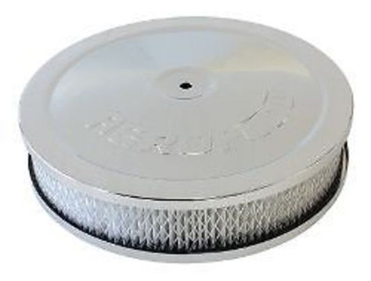 Aeroflow AF2856-1280 14" x 3" Air Cleaner Assembly 5-1/8" Dropbase Chrome Paper