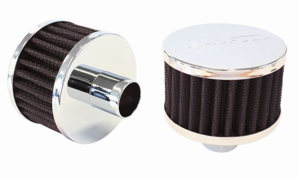 Aeroflow Performance Products AF2871-1170 1" Push In Breather Filter 3" O.D 2" H Chrome Top
