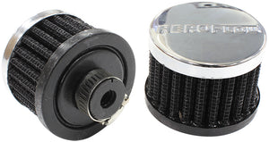 Aeroflow AF2871-1320 3/8" Universal Clamp On Filter 2" O.D 1-1/2" H Chrome Top