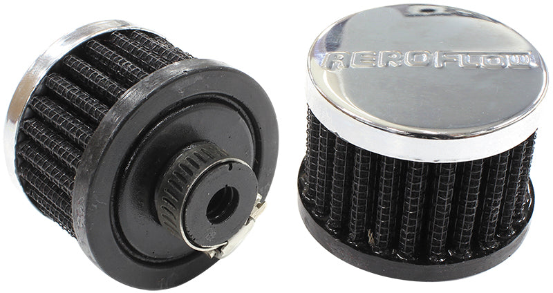Aeroflow AF2871-1320 3/8" Universal Clamp On Filter 2" O.D 1-1/2" H Chrome Top
