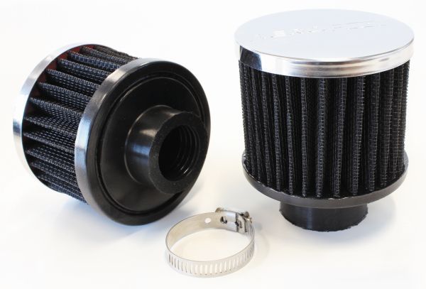 Aeroflow Performance Products AF2871-1440 1-3/8" Universal Clamp On Filter 3" O.D 2-1/2" H Chrome Top