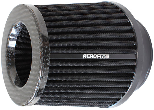 Aeroflow AF2911-4000 4" Carbon Inverted Tapered 5.25-6 O.D 5 High Black
