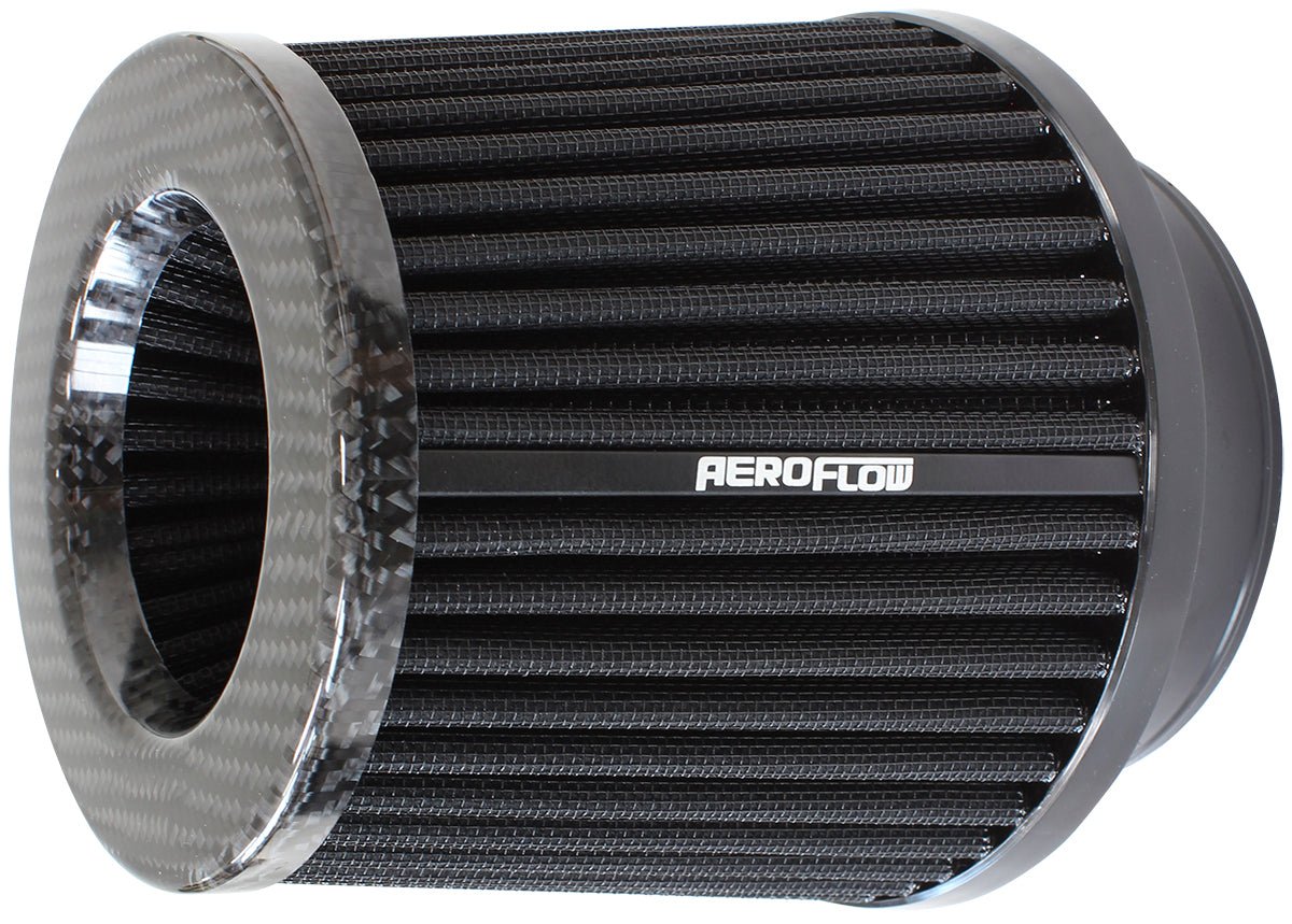 Aeroflow AF2911-4000 4" Carbon Inverted Tapered 5.25-6 O.D 5 High Black