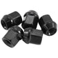 Aeroflow AF3018-1000 Acorn Short Open Black Wheel Nuts - M14 x 1.50mm Pack of 5, 60 Degree Taper