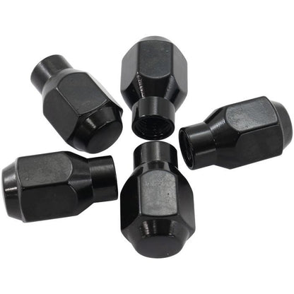 Aeroflow AF3021-4000 Conical ET Style Closed Black Wheel Nuts - 7/16-20" Pack of 5 60 Degree Taper with 0.300" Shank