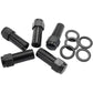 Aeroflow AF3025-9000 1.380" Shank Closed Black Wheel Nuts - M12 x 1.25mm Pack of 5, Washer Seat with Shank